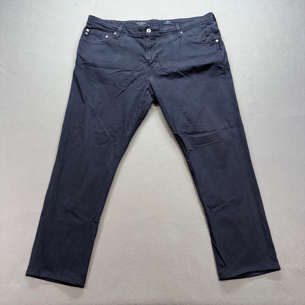 AG Adriano Goldschmied The Graduate Pants Men 40x34 Navy Blue Tailored Leg Chino